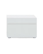 CDG / Bedside Table with 2 Drawers / Mat Lacquered Bianco LO01