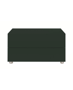 CDDR1 / Bedside Table with 2 Drawers / Mat Lacquered Bronzo LO23