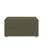 CDDR1 / Bedside Table with 2 Drawers / Mat Lacquered Ottone LO24