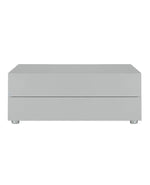 CDDR2 / Bedside Table with 2 Drawers / Mat Lacquered Ghiaccio LO60