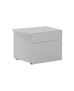 CDG1 / Bedside Table with 2 Drawers / Mat Lacquered Ghiaccio LO60