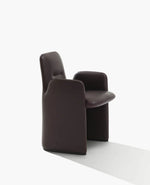 S29 / Chair with Armrests / SOFT 10 Prugna Cat Y Leather
