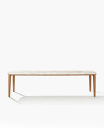 THY285 / Table Wood 1 / Canaletto Walnut Structure + Mat Marble Calacatta Oro Top