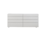 161.1x52.5x70 cm / Chest of 8 Drawers / Mat Lacquered Bianco