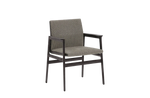Chair with Armrests / CORINTO Fango Fabric Seat + Black Elm Structure