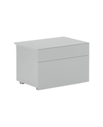 CDG / Bedside Table with 2 Drawers / Mat Lacquered Ghiaccio LO60