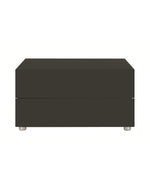 CDDR1 / Bedside Table with 2 Drawers / Mat Lacquered Visone LO48