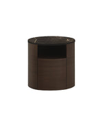 CDON4 / Bedside Table with 1 Drawer / Spessart Oak Structure + Glossy Saint Laurent Marble Top