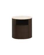 CDON4 / Bedside Table with 1 Drawer / Spessart Oak Structure + Mat Zecevo Marble Top