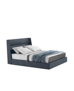 1x LMCE5R + 1x TECE5 / Bed with Tip Up Storage for 1800x2000mm Mattress (Sold Separately) / ANTEA 10 Grafite Cat D Fabric Cover + Headboard Piping in Colour Tempesta