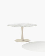 TFT125 / Table Finish 1 / Mat Lacquered Canapa LO35 Base + Mat Marble Calacatta Oro Top
