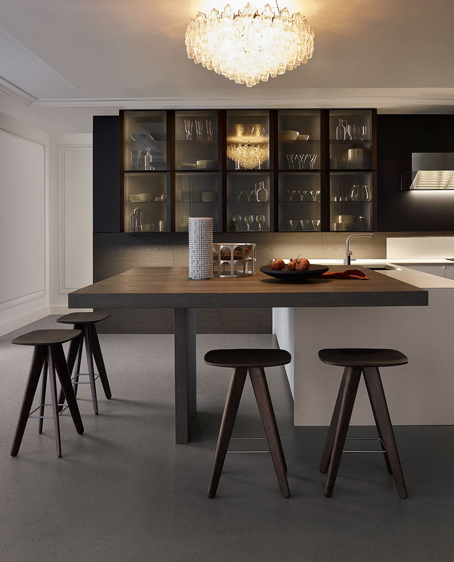 
            
                S73 / Bar Stool / Spessart Oak Seat and Structure + Stainless Steel Footrest
            