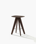 S73 / Bar Stool / Spessart Oak Seat and Structure + Stainless Steel Footrest