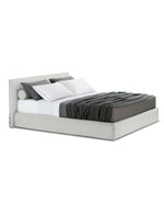 1x LMJQ5 + 1x TEJQ5 / Bed for 1800x2000mm Mattress (Sold Separately) / LIMA 43 Ecru Cat C Fabric with Colour Acciaio Piping