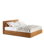 1x LMJQ5R + 1x TEJQ5 / Bed with Tip Up Storage for 1800x2000mm Mattress (Sold Separately) / NABUK 09 Ruggine Cat Y Leather