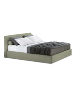1x LMJQ5R + 1x TEJQ5 / Bed with Tip Up Storage for 1800x2000mm Mattress (Sold Separately) / LIMA 67 Pernice Cat C Fabric with Colour Nero Piping