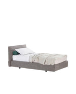 1x LSJQ + 1x TEJQS / Single Bed for 1000x2000mm Mattress (Sold Separately) / RABAT 412 Cemento Cat D with Colour Acciaio Piping