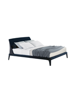 1x LMKEKN + 1x TEKENK / Bed for 1930x2030mm Mattress (Sold Separately) / KITAMI 11 Oceano Cat E Fabric External and NAXOS 27 Prussia Cat E Fabric Inner Headboard + NAXOS 27 Prussia Cat E Fabric Cover Bed Frame
