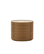 CDKE3 / Bedside Table with 2 Drawers / Mat Marble Zecevo Top + Canaletto Walnut Structure