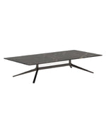 MOTA140 / Coffee Table / Glossy Marble Saint Laurent Top + Glossy Brown Nickel Structure
