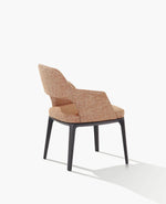 S108 / Chair with Armrest / MICENE 08 Argilla Cat D Fabric + Black Elm Structure