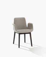 S17 / Chair with Armrests / RABAT 402 Pernice Cat D Fabric + Drawstring Stitching in Matching Colour + Black Elm Structure