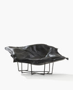 WACH200 / Chaise Longue / SPECIAL 14 Nero Cat X Leather Cover + Mat Brown Nickel Structure