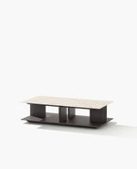 TWE120 / Coffee Table / Mat Marble Zecevo Top + Black Elm Structure